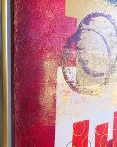 <strong> 'On the Road to Marrakesh'  </strong><br><small><i> Abstract acrylic on canvas </i></small>