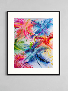 'Dancing Butterflies' </strong><br><small><i> Abstract acrylic on paper </i></small>