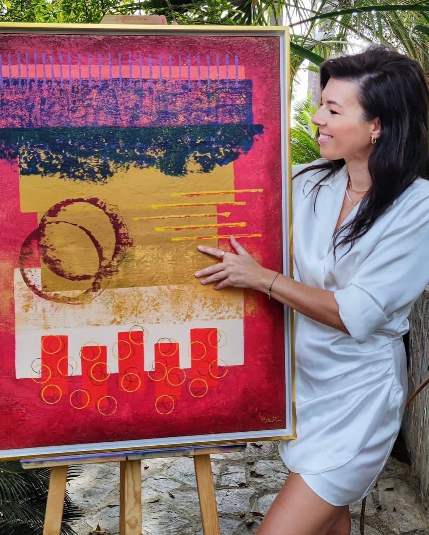 <strong> 'On the Road to Marrakesh'  </strong><br><small><i> Abstract acrylic on canvas </i></small>