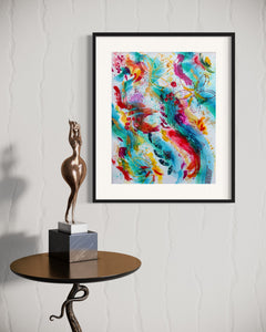 'Vivir La Vida' </strong><br><small><i> Abstract acrylic on paper </i></small>