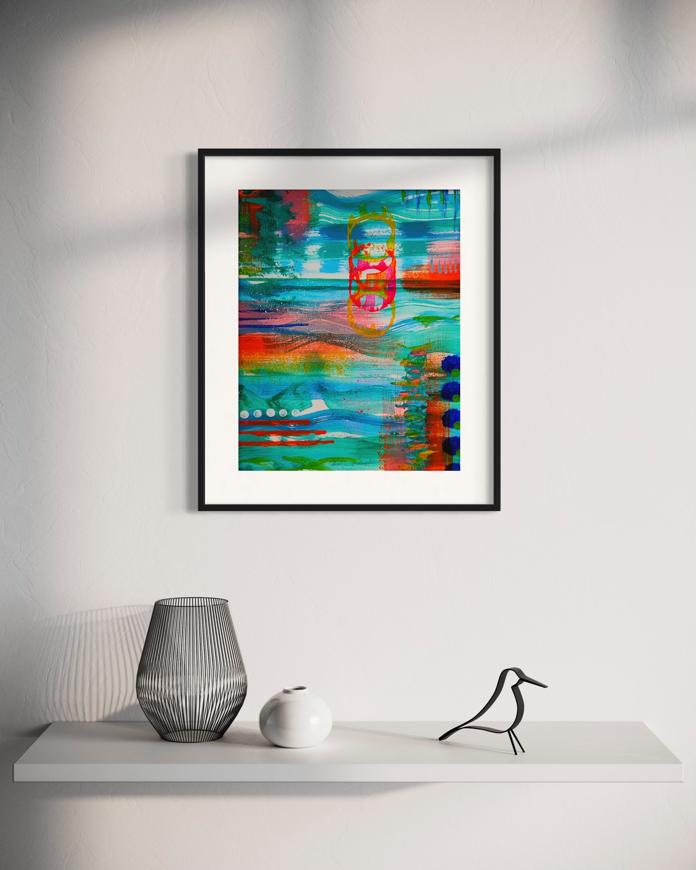 <strong> 'Under the Sea' </strong><br><small><i> Abstract acrylic on paper </i></small>