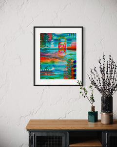 <strong> 'Under the Sea' </strong><br><small><i> Abstract acrylic on paper </i></small>