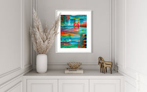 <strong> 'Under the Sea' </strong><br><small><i> Abstract acrylic on paper </i></small>