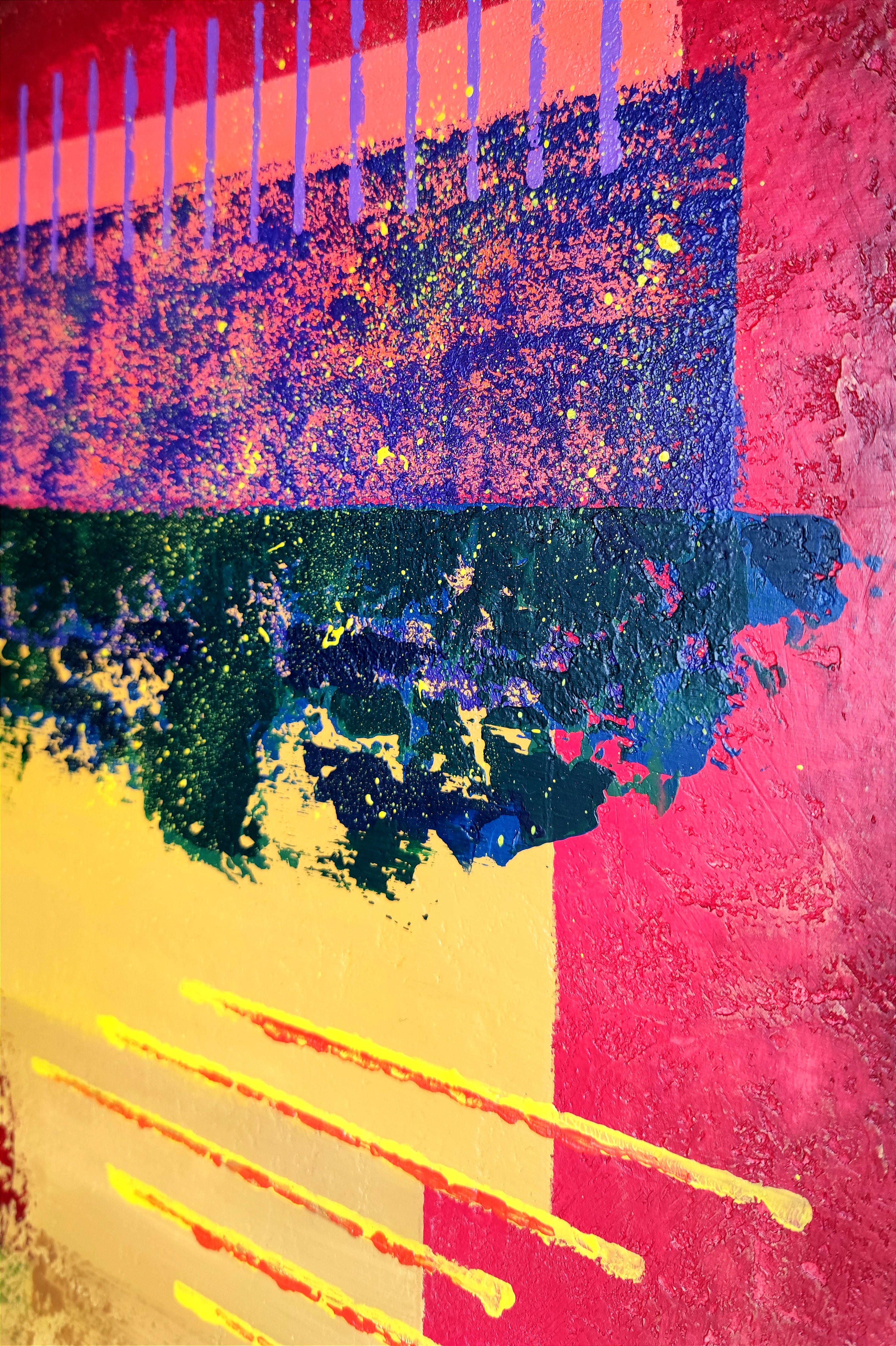 <strong> 'On the Road to Marrakesh'  </strong><br><small><i> Abstract acrylic on canvas </i></small>