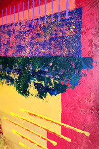 <strong> 'On the Road to Marrakesh'  </strong><br><small><i> Abstract acrylic on canvas </i></small>