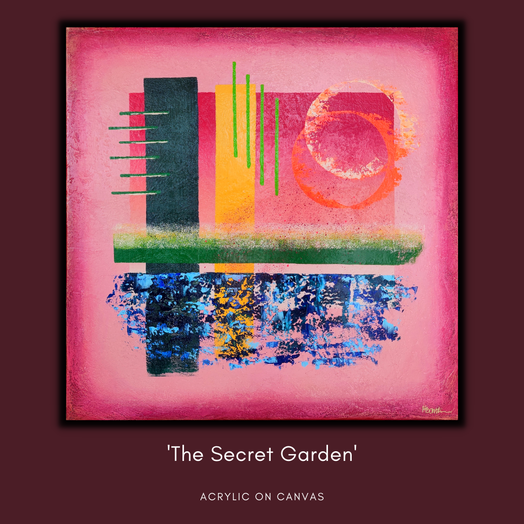 <strong> 'The Secret Garden'  </strong><br><small><i> Abstract acrylic on canvas </i></small>