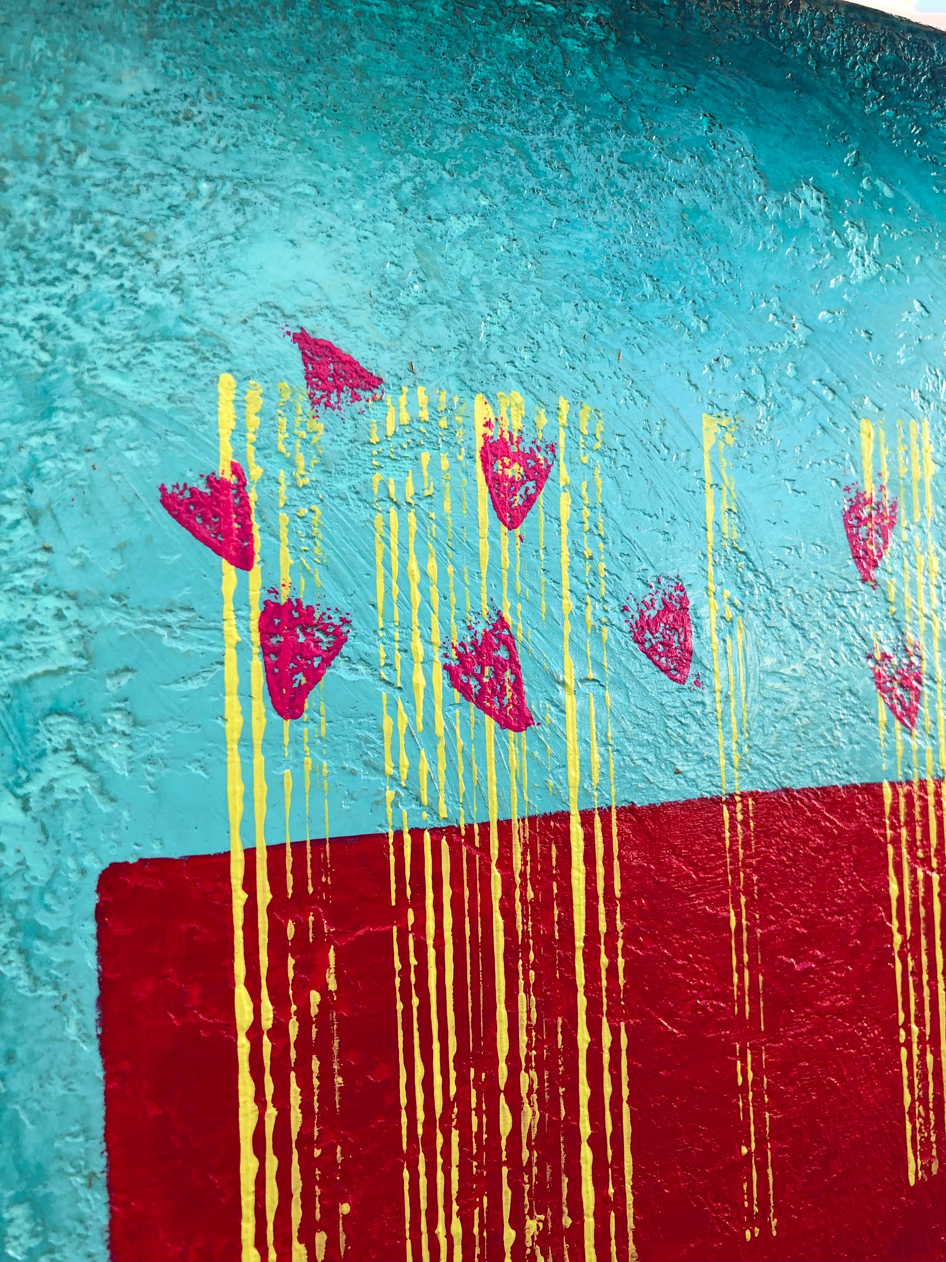 <strong> 'Paradise Birds' </strong><br><small><i> Abstract acrylic on canvas </i></small>